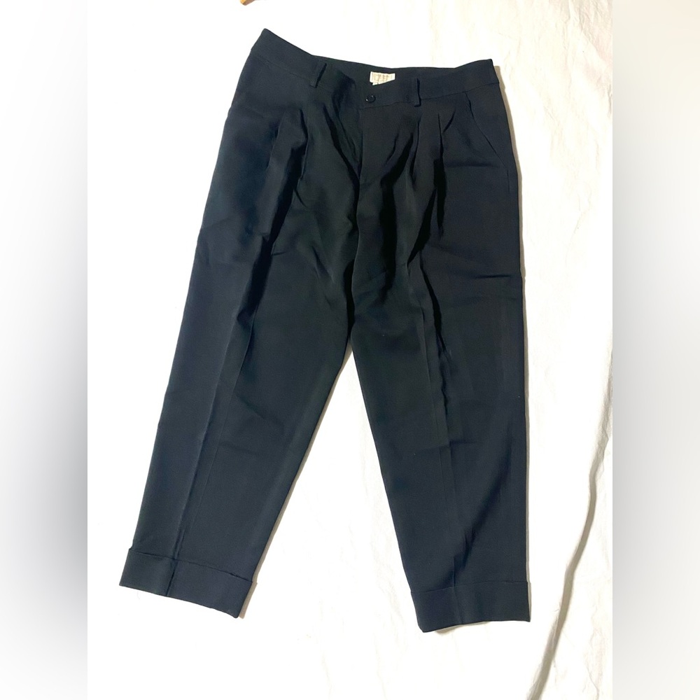 Kate Spade Black Lightweight wool Capri Trousers